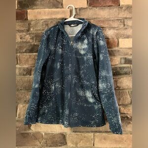 The North Face Blue and White Space Galaxy zip up